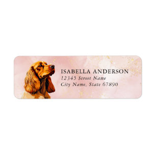 English Cocker Spaniel Dog Return Address Labels