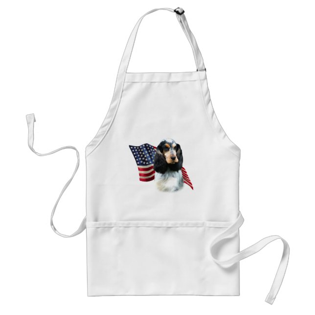 English Cocker Spaniel Flag Adult Apron (Front)