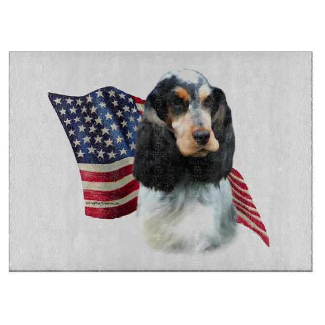 English Cocker Spaniel Flag Cutting Board (Front)
