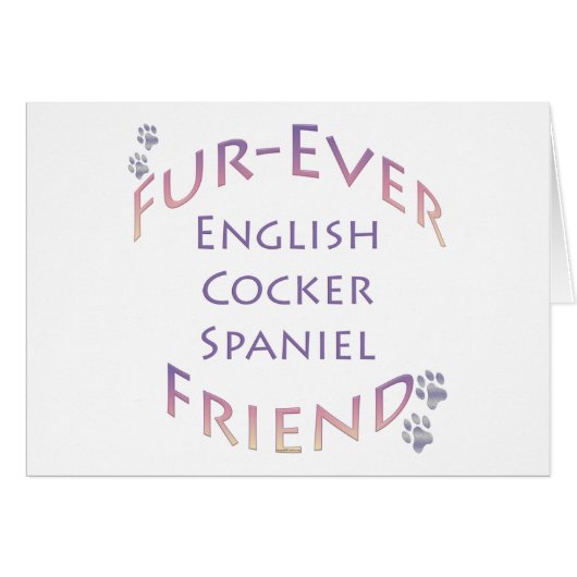 English Cocker Spaniel Furever Cards (Front Horizontal)
