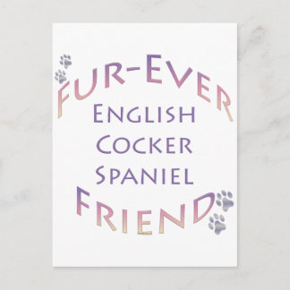 English Cocker Spaniel Furever; Cocker Love Postcard