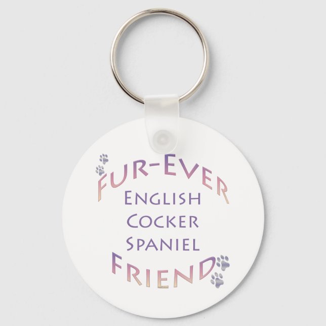 English Cocker Spaniel Furever Keychain (Front)