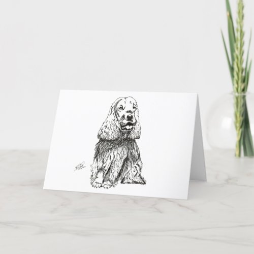 English Cocker Spaniel Holiday Card