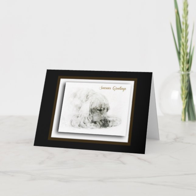 English Cocker Spaniel Holiday Card (Front)