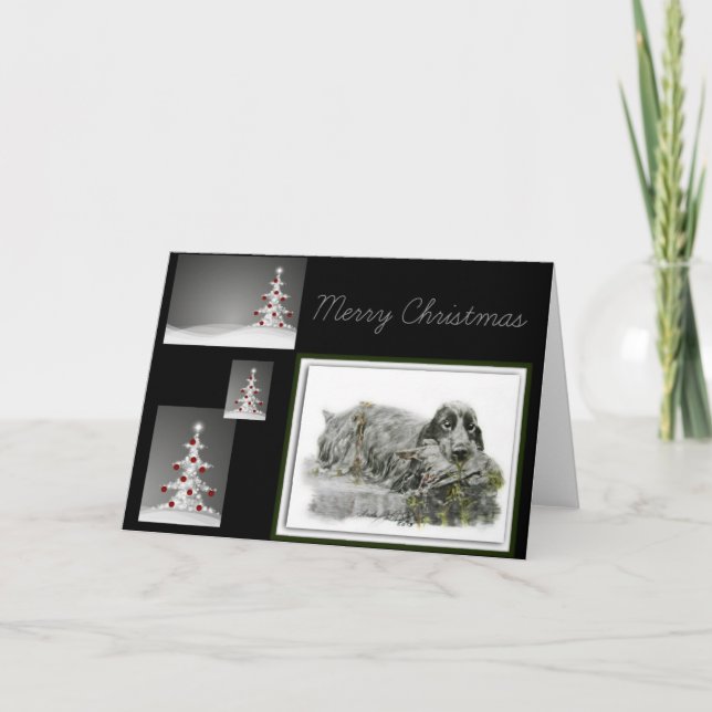 English Cocker Spaniel Holiday Card (Front)