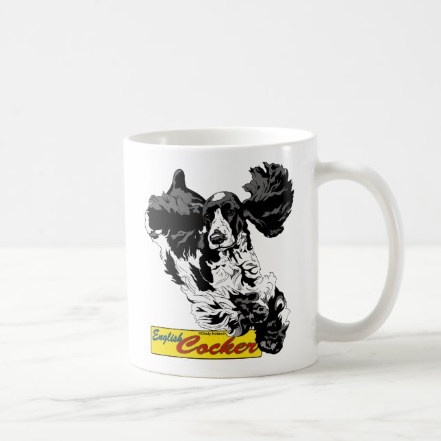 English Cocker Spaniel Jumping Coffee Mug (Right)