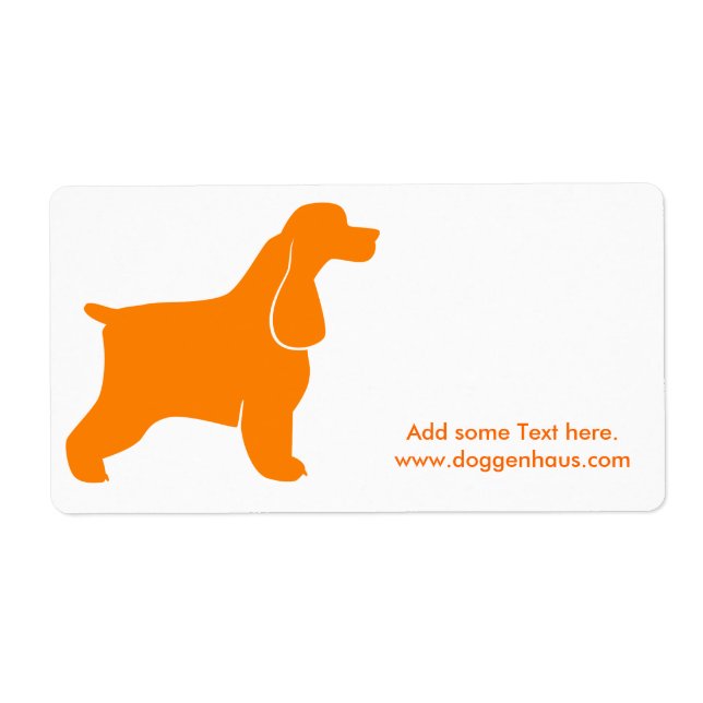 English Cocker Spaniel Label (Front)