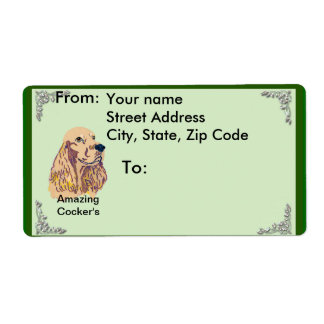 English Cocker Spaniel Label