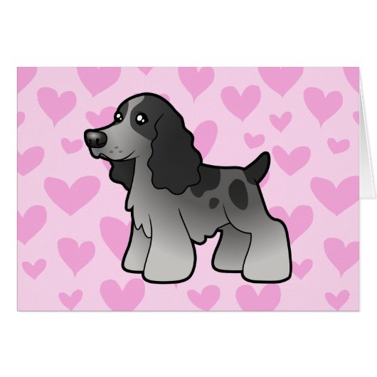 English Cocker Spaniel Love Cards (Front Horizontal)