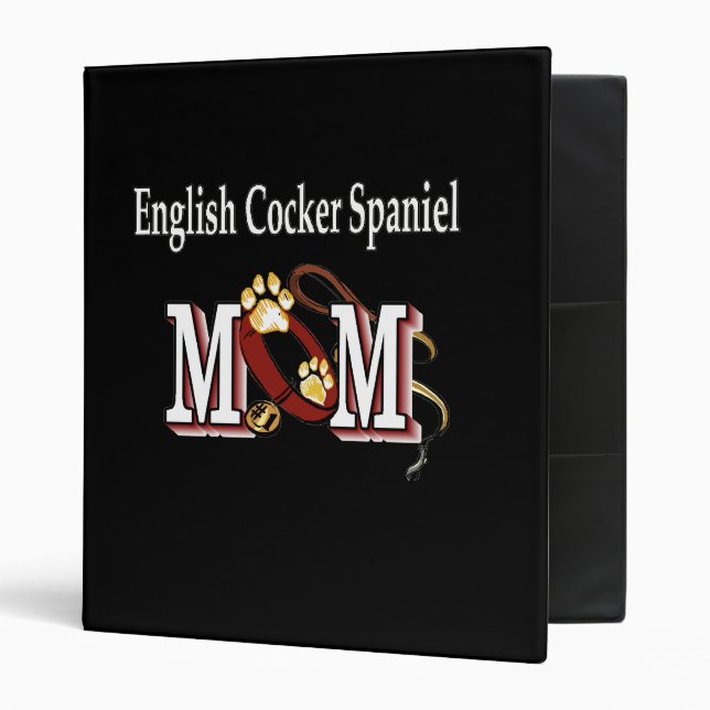 English Cocker Spaniel Mom Gifts Binder (Front/Inside)
