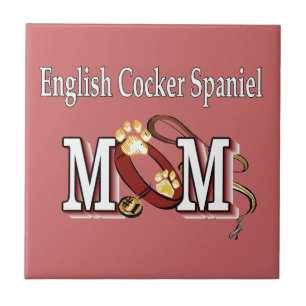 English Cocker Spaniel Mom Gifts Ceramic Tile
