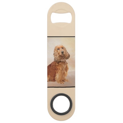 English Cocker Spaniel Painting _ Original Dog Art Bar Key