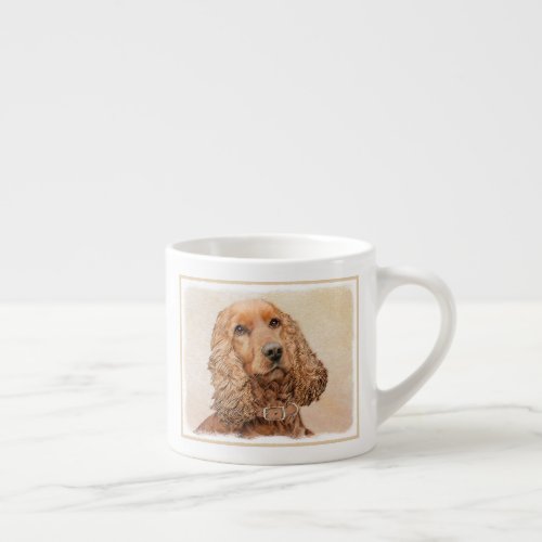 English Cocker Spaniel Painting _ Original Dog Art Espresso Cup