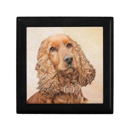 English Cocker Spaniel Painting _ Original Dog Art Gift Box
