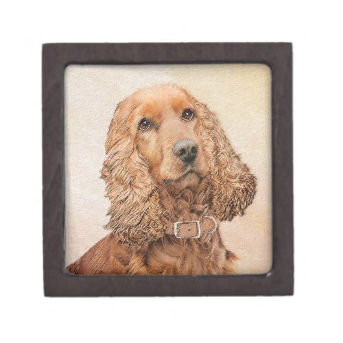 English Cocker Spaniel Painting _ Original Dog Art Gift Box