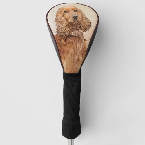 English Cocker Spaniel Painting _ Original Dog Art Golf Head Cover