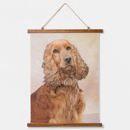 English Cocker Spaniel Painting _ Original Dog Art Hanging Tapestry