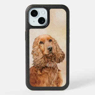 English Cocker Spaniel Painting - Original Dog Art iPhone 15 Case