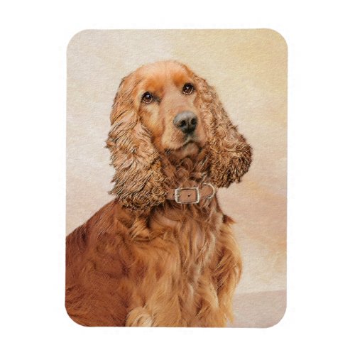 English Cocker Spaniel Painting _ Original Dog Art Magnet