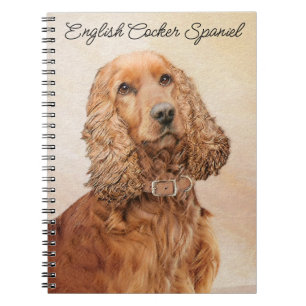 English Cocker Spaniel Painting - Original Dog Art Notebook