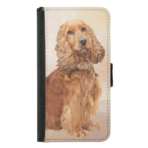 English Cocker Spaniel Painting - Original Dog Art Samsung Galaxy S5 Wallet Case