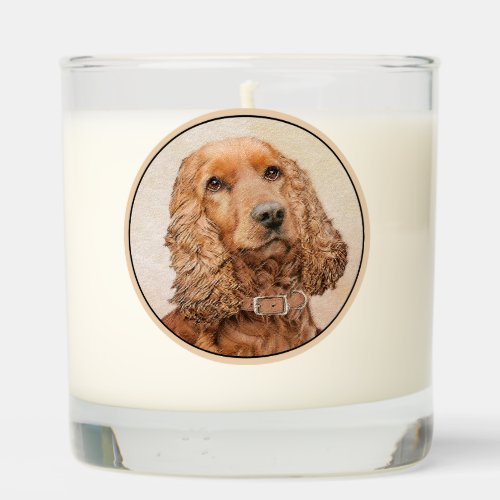 English Cocker Spaniel Painting _ Original Dog Art Scented Candle