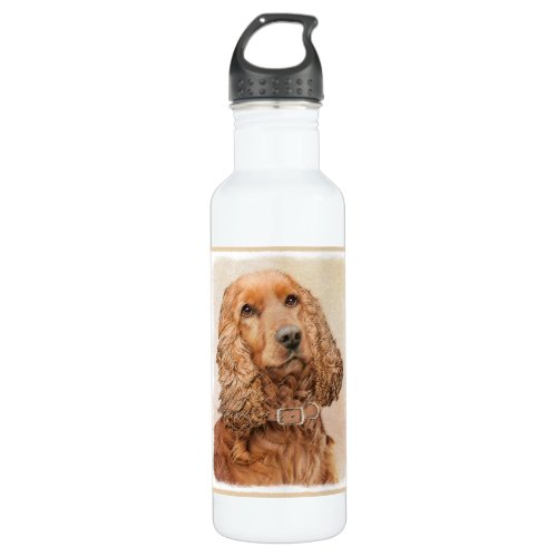 English Cocker Spaniel Painting _ Original Dog Art Stainless Steel Water Bottle
