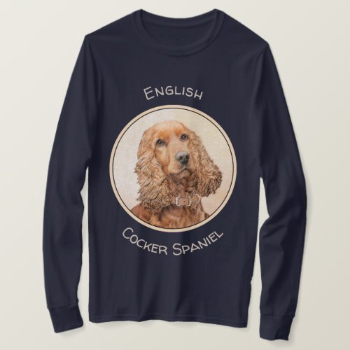 English Cocker Spaniel Painting _ Original Dog Art T_Shirt
