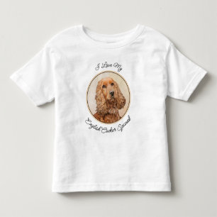 English Cocker Spaniel Painting - Original Dog Art Toddler T-shirt