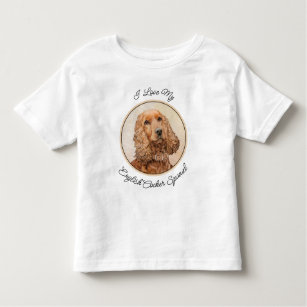 English Cocker Spaniel Painting - Original Dog Art Toddler T-shirt