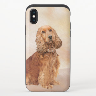 English Cocker Spaniel Painting - Original Dog Art iPhone X Slider Case