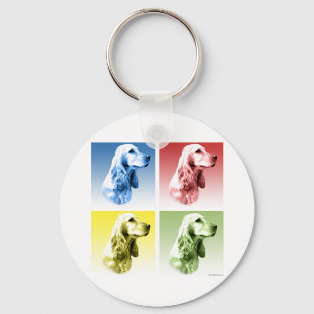 English Cocker Spaniel Pop Keychain (Front)