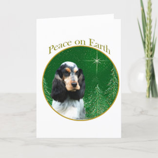 English Cocker Spaniel (roan) Peace Holiday Card