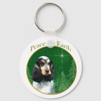 English Cocker Spaniel (roan) Peace Keychain