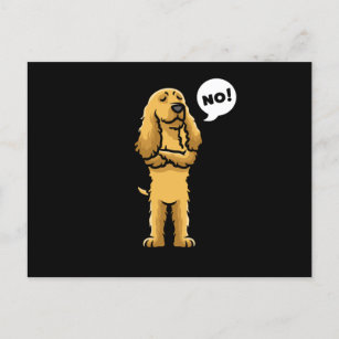 English Cocker Spaniel Stubborn Dog Postcard