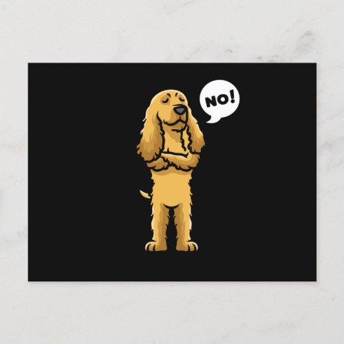 English Cocker Spaniel Stubborn Dog Postcard