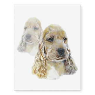 English Cocker Spaniel Temporary Tattoos
