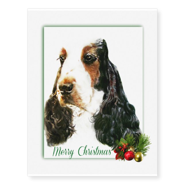 English Cocker Spaniel Temporary Tattoos (Front)