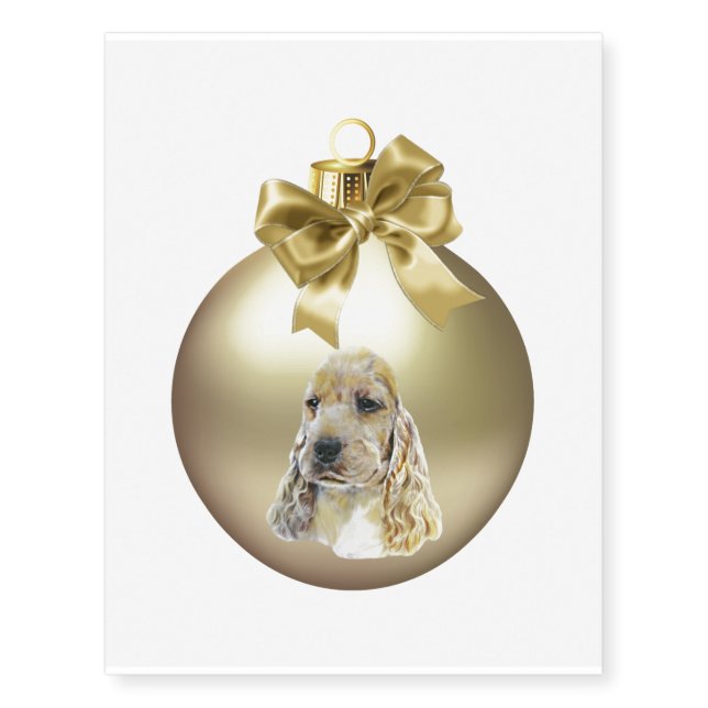 English Cocker Spaniel Temporary Tattoos (Front)