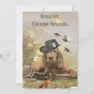 English Cocker Spaniel    Thank You Card