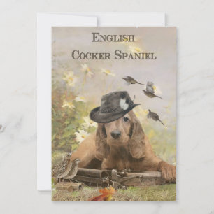 English Cocker Spaniel Thank You Card