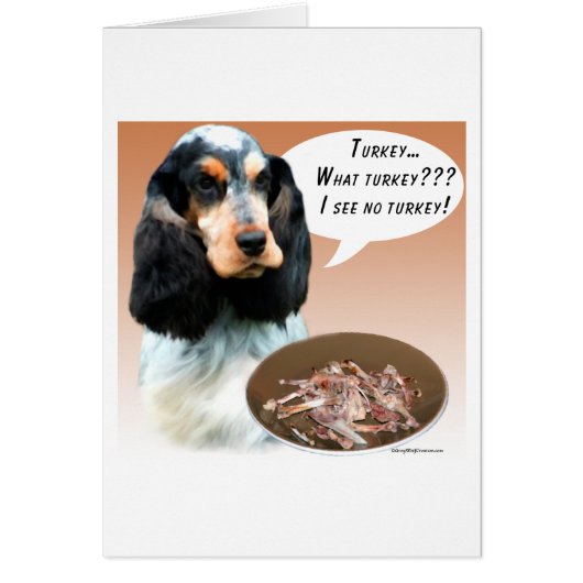 English Cocker Spaniel Turkey Cards (Front)