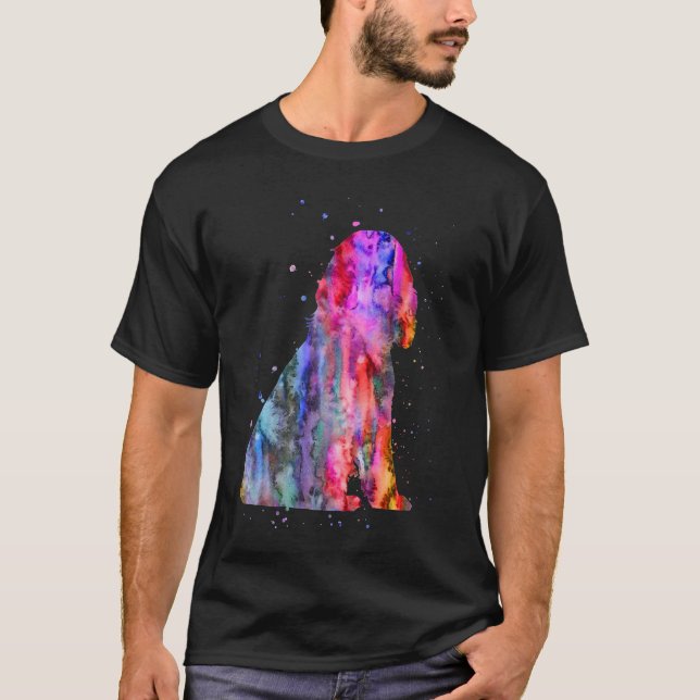 English Cocker Spaniel, watercolor Cocker Spaniel, T-Shirt (Front)