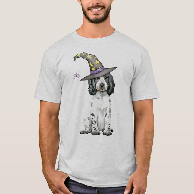English Cocker Spaniel Witch T-Shirt (Front)
