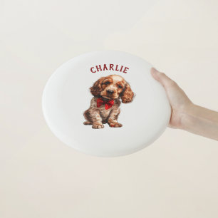 English Cocker Spaniel with Custom Name Wham-O Frisbee