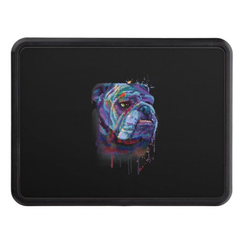 English Colorful Bulldog Gift A English Bulldog Hitch Cover