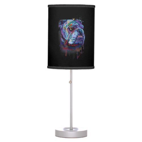 English Colorful Bulldog Gift A English Bulldog Table Lamp