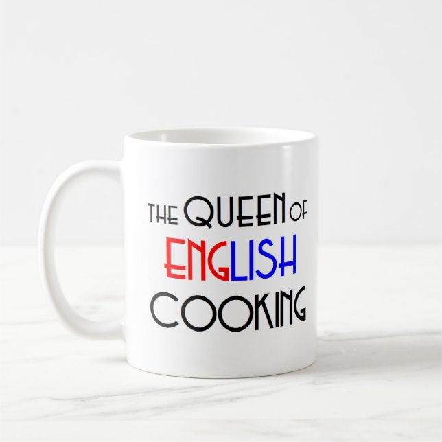 english cooking queen coffee mug (Left)