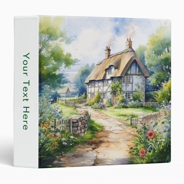 English Cottage 3 Ring Binder (Front/Spine)