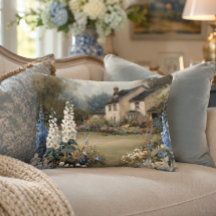 English Cottage Accent Pillow 16x12